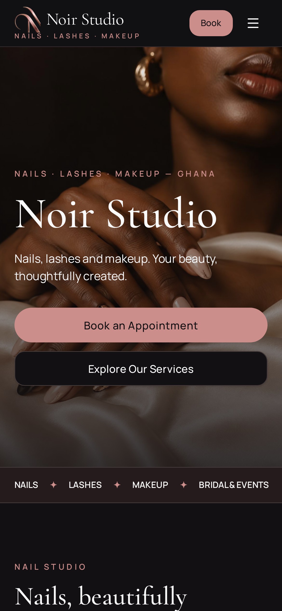 Noir Studio — real app screenshot