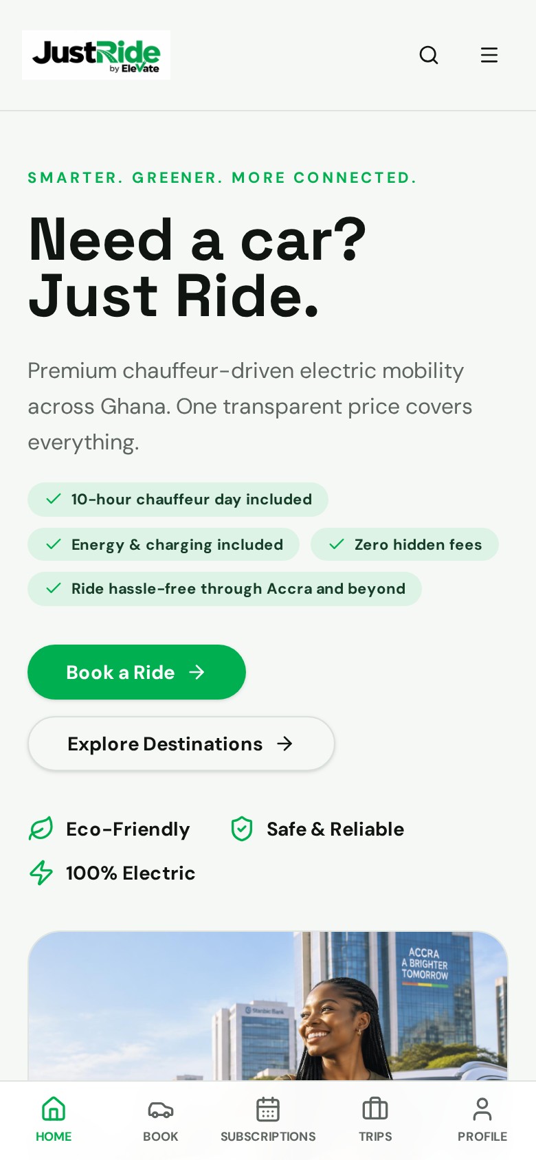 JustRide — public website capture