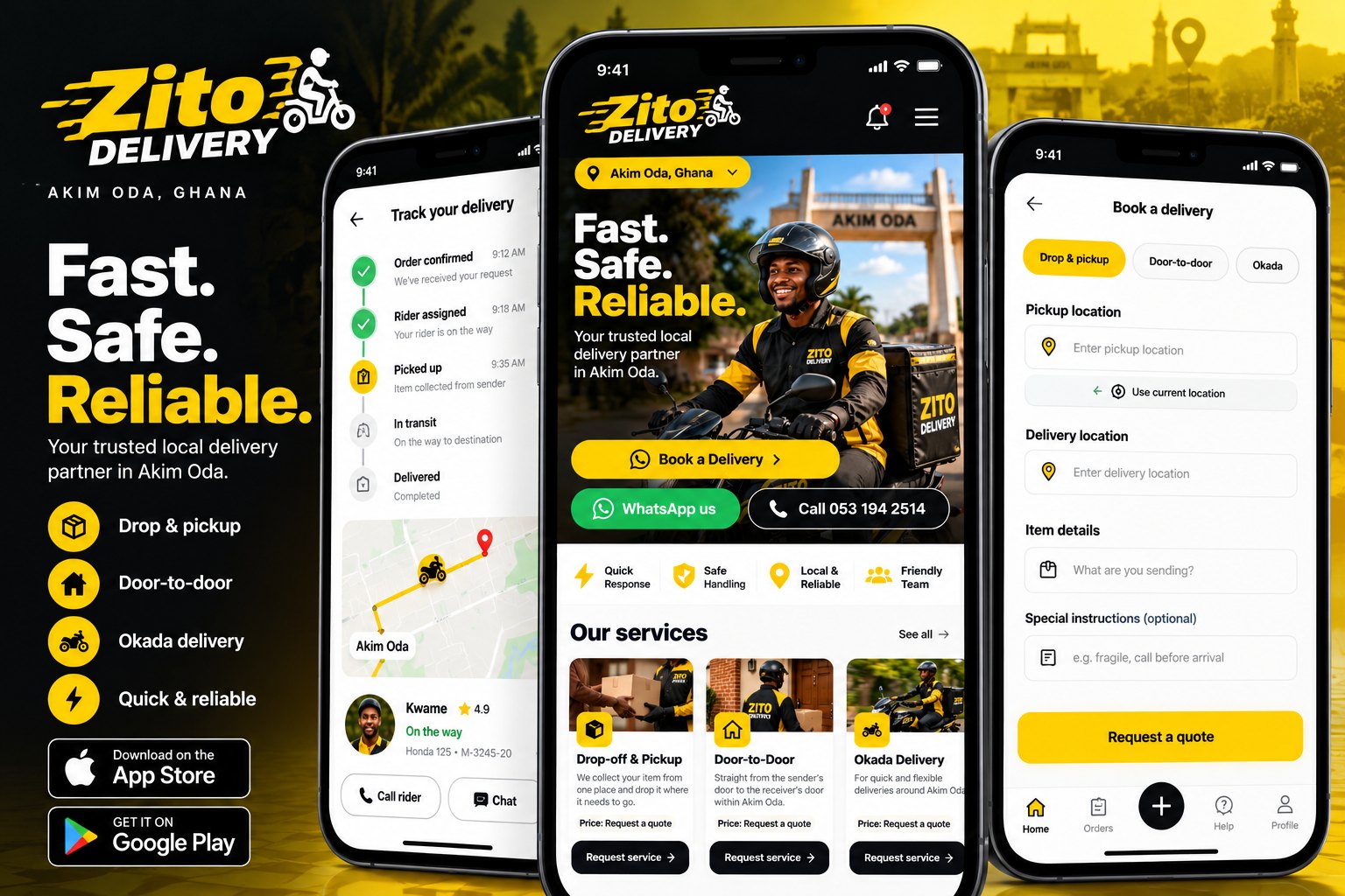 Zito Delivery — concept visual, not a product screenshot